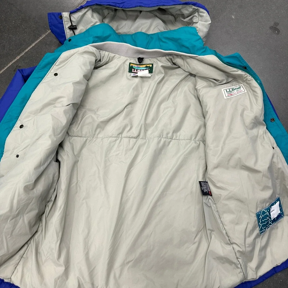 Vintage 80s LL Bean Penobscot Parka Kids Youth XL Blue Thinsulate Jacket